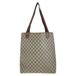 Gucci Bag Supreme Canvas Line Interlocking Shoulder Tote Leather Sherry Brown GG